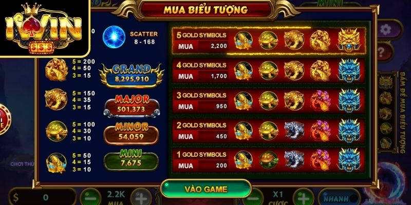 Cơ chế quay hũ Kho Báu Tứ Linh IWIN
